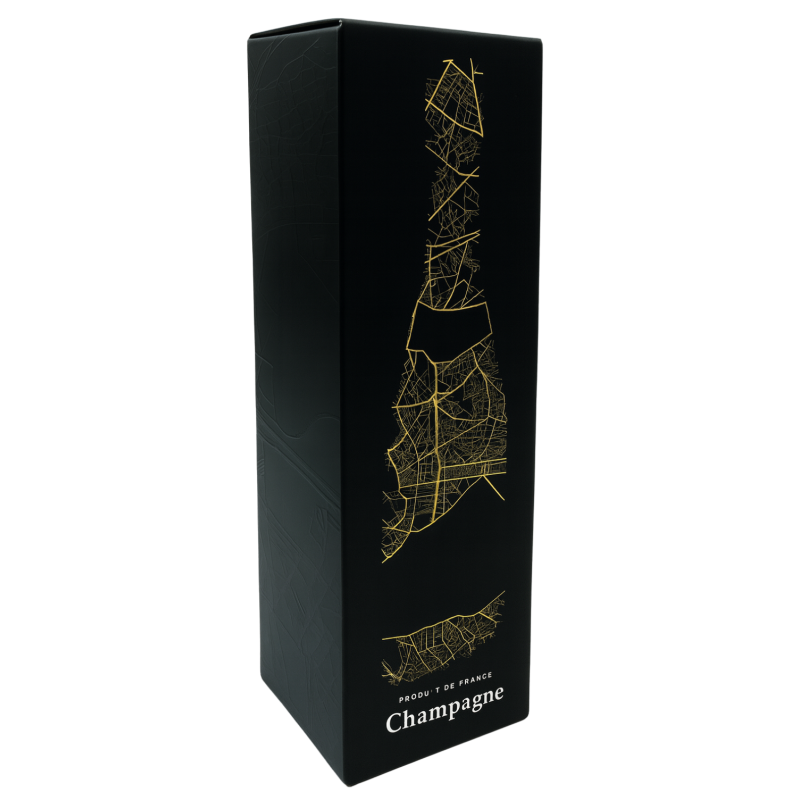 Champagne & Accessoires - Gift box for 1 bottle Black/Gold “Empreinte” 43100G