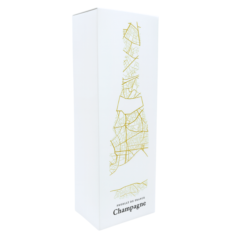 Champagne & Accessoires - Gift box for 1 bottle White/Gold “Empreinte” 43100I